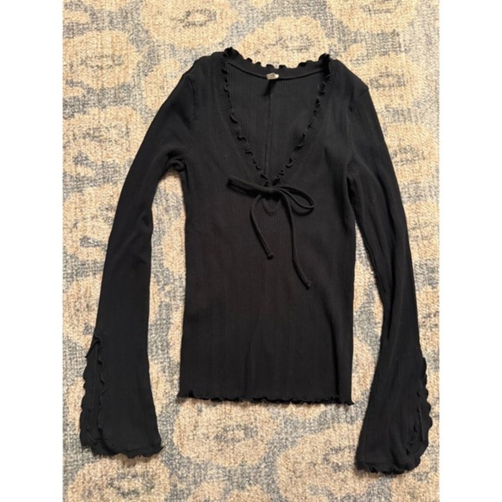 Free People Intimately Black Top Size Medium Excellent Condition Never Worn